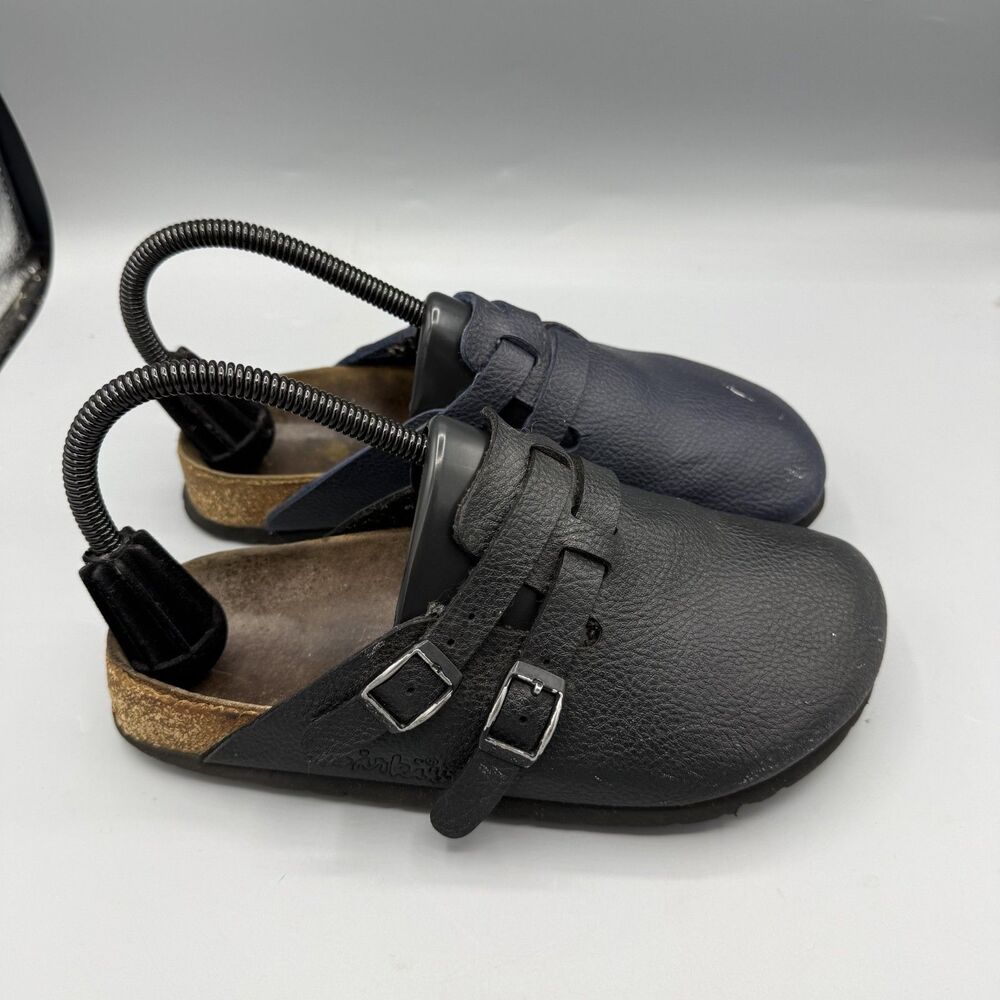 USA Flag Birkenstock Boston / Birki’s Kay Black / Blue Womens Size 5 EU 35
